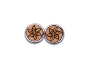 ohrstecker edelweiss ahorn 14mm