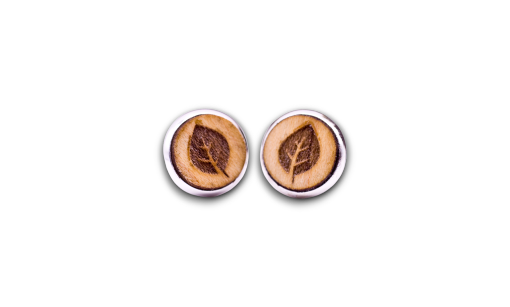 ohrstecker laubblatt 1