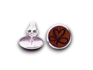 ohrstecker endlose liebe mahagoni 14mm