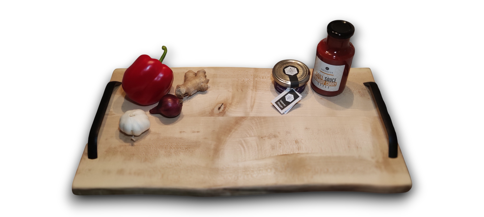 servierbrett ahorn baumkante griff 01