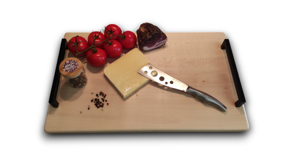 serviertablett ahorn griff eckig 01