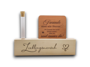 kartenhalter ahorn lieblingsmensch