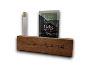 kartenhalter eiche schön dass es dich gibt